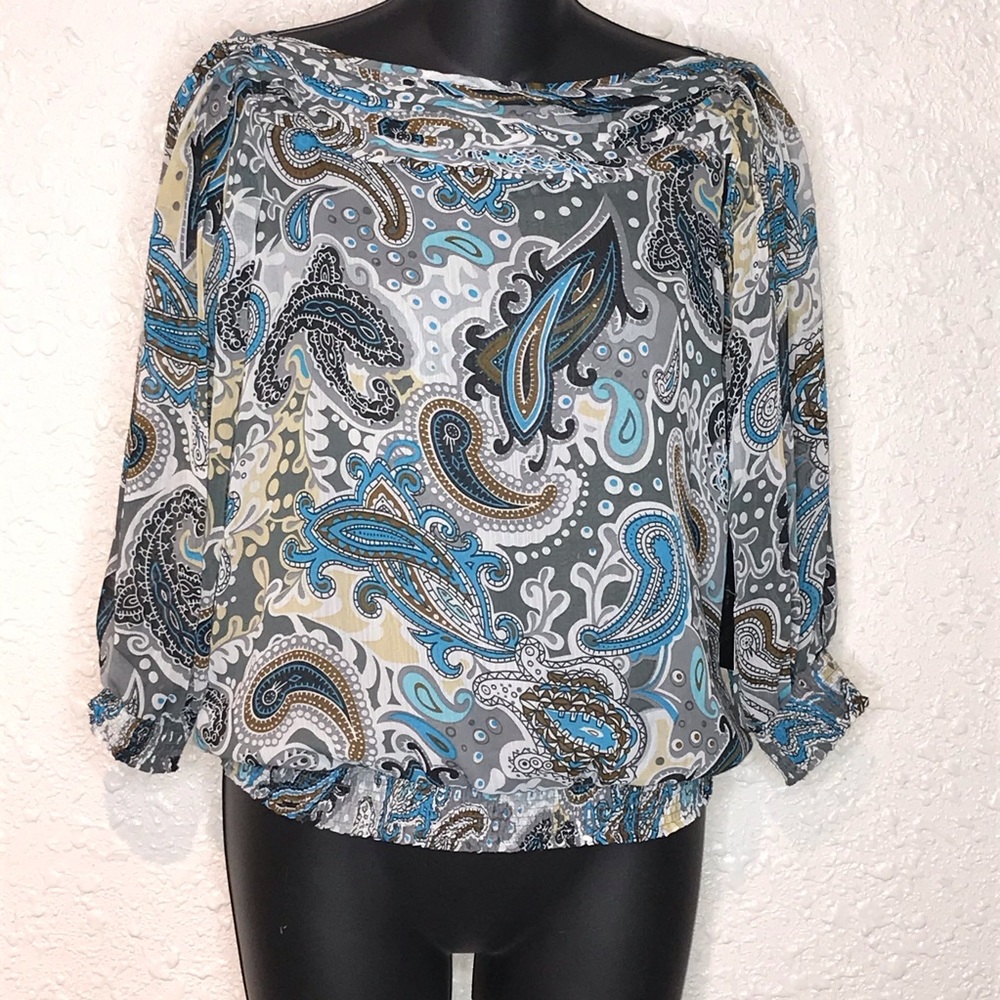 BCBGMaxAzria Paisley Print Blouse